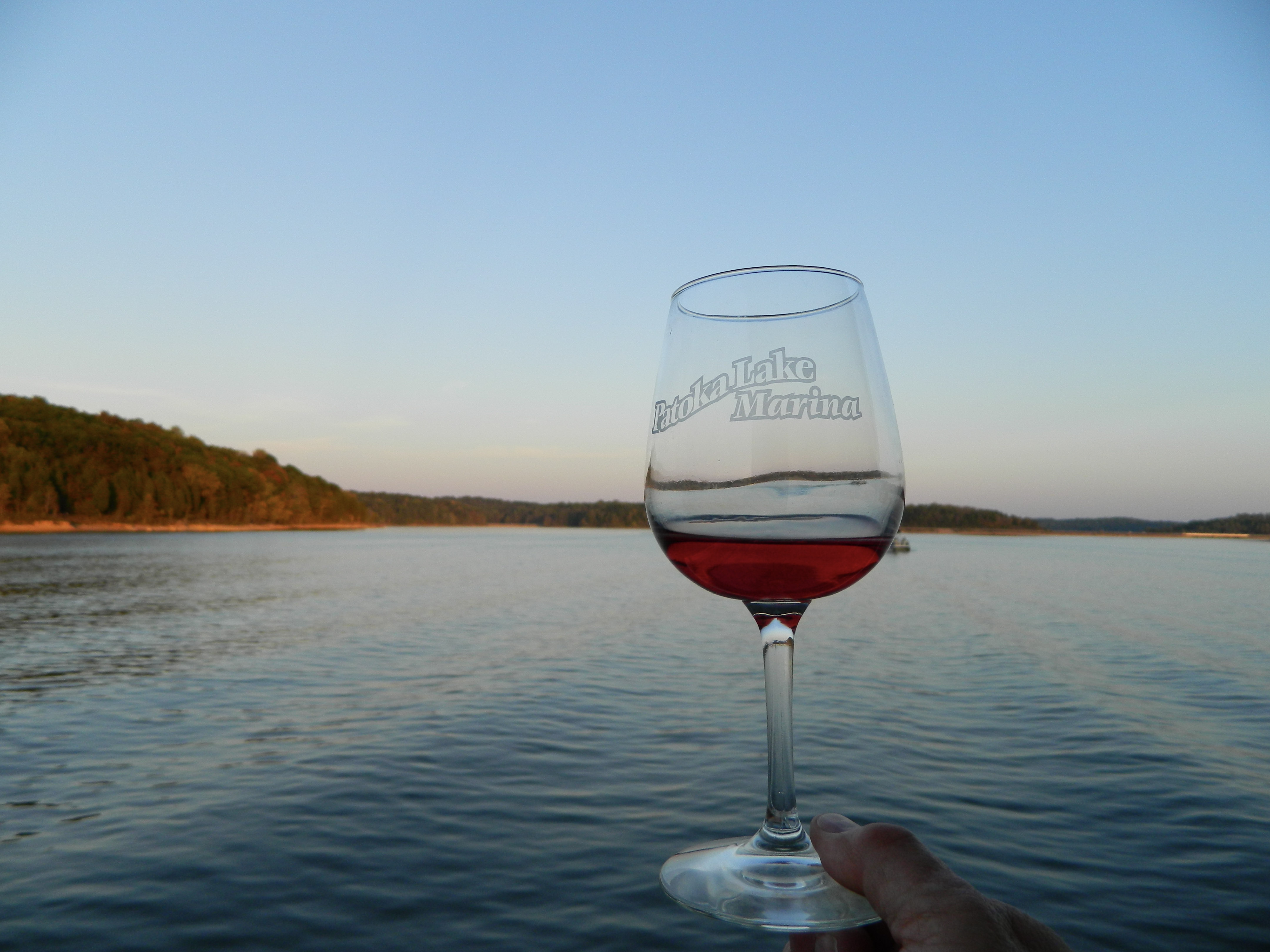 Patoka Lake Wine Cruise Wine Glass Sunset